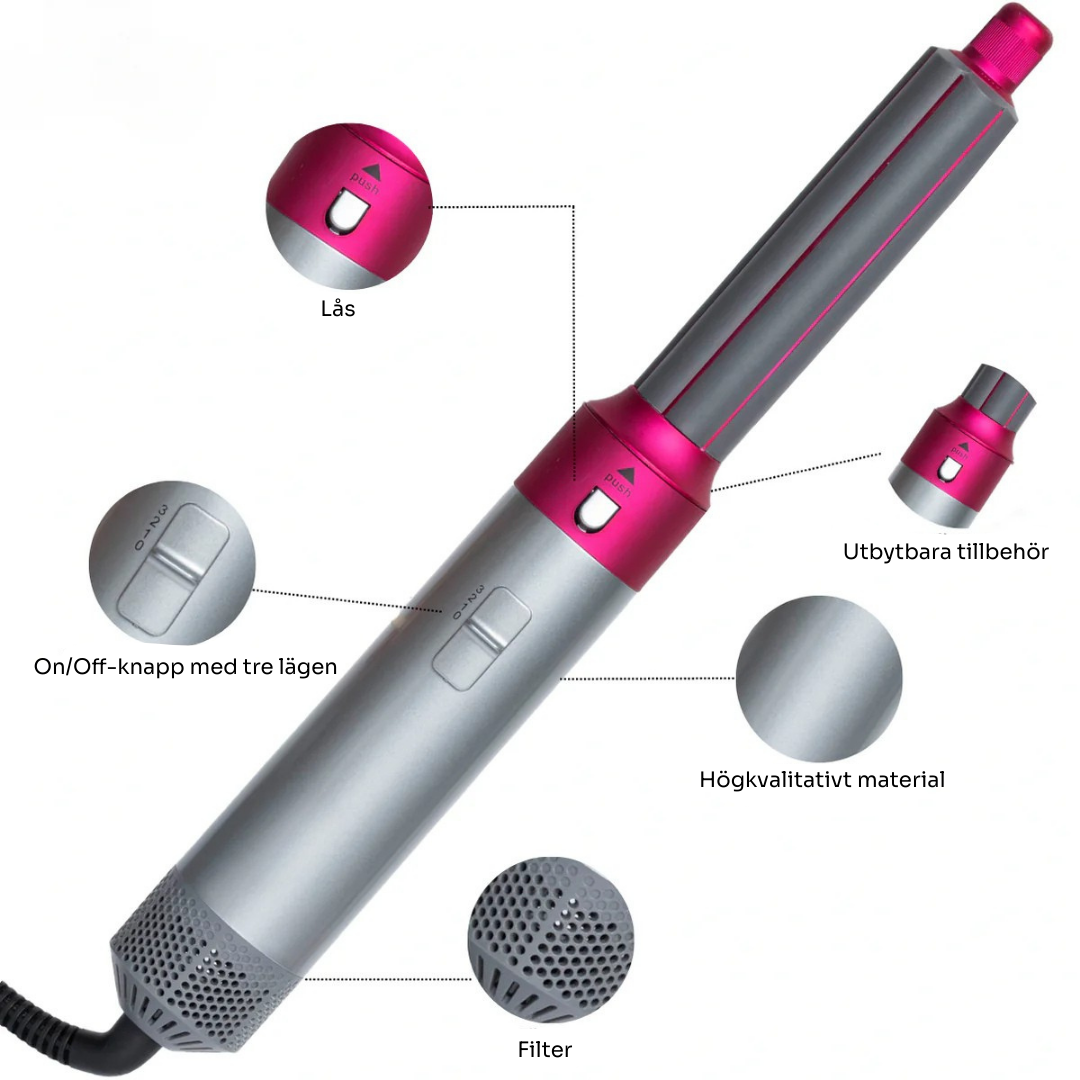 Vira™ 5-i-1 hårstyler | Styla, släta ut och ge volym åt ditt hår - utan ansträngning och utan värmeskador.