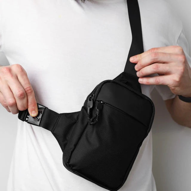 SäkraSling™ | Det smarta, säkra och eleganta sättet att bära med sig det viktigaste – handsfree och bekymmersfritt.
